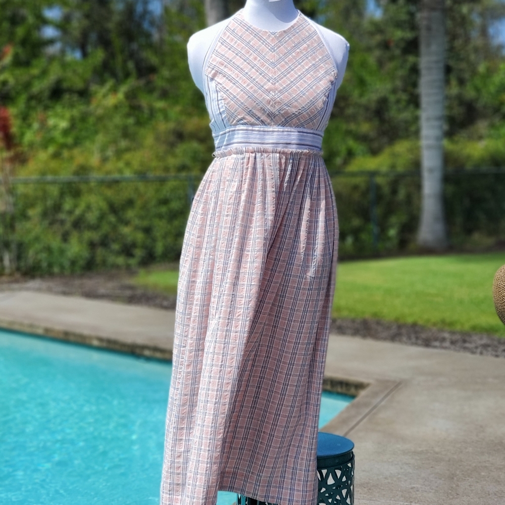 Free People bohemian country backless Dress sz M